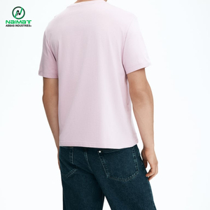 Nuevas camisetas elegantes para hombre, color rosa claro, lisas, de corte regular, informales, de alta calidad, fabricante para EE. UU. y Europa, con logotipo personalizado. - Product Image 3