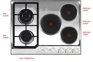 Cuisinière à <span class=keywords><strong>gaz</strong></span> intégrée à 4 brûleurs OEM/ODM/Plaque de cuisson à <span class=keywords><strong>gaz</strong></span> <span class=keywords><strong>2</strong></span> <span class=keywords><strong>gaz</strong></span> <span class=keywords><strong>2</strong></span> plaques chauffantes électriques Mix Cuisinière à <span class=keywords><strong>gaz</strong></span> - Product Image 3