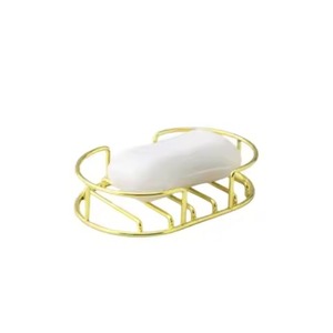 <b>Silver</b> <b>Top</b> Golden Base Soap Dish For Home Hotel Bathroom Washbasin <b>Top</b> Standing Decorative Use Soap Dish & Holder For Hygiene - Product Image 6