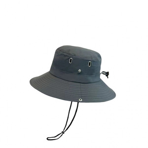 Men Women Outdoor Sports Sun protection Beach Brim <b>Bucket</b> <b>Hat</b> Outdoor Fishing Sun <b>Hat</b> <b>with</b> Windproof <b>String</b> - Product Image 4
