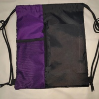 Sac à cordon personnalisé avec poche zippée en polyester durable, promotionnel, en gros, fabricant OEM, usine d'exportation de Sialkot