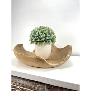 Handcrafted Teak Wood Bowl Organic Shape Dark Brown Wholesale Serving Decor - Product Image 3