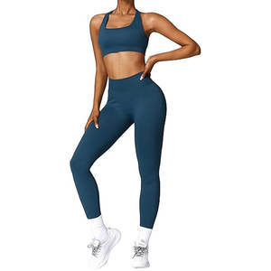 Conjunto de Yoga para Mujer, Cómodo, Ajuste Delgado, Tela Suave, Alto Rendimiento, Ideal para Correr y Fitness, Transpirable, a la Moda - Product Image 1
