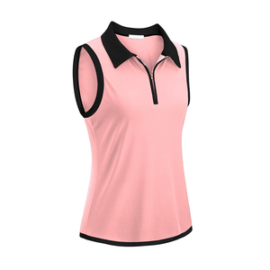WARISON INDUSTRIES Camisetas de Golf sin Mangas para Mujer, Color Sólido, Tejido de Punto, Corte Ajustado, Camisetas de Golf para Mujer - Product Image 2