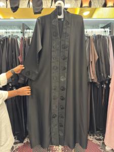 Abaya Tradicional Islámica Negra de Alta Calidad para Mujer, Estilo Dubái, Saudí, de Poliéster Transpirable, Largo hasta el Tobillo, para Primavera - Product Image 1