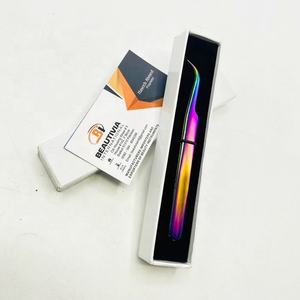 แหนบต่อขนตาสแตนเลสพลาสม่าสีรุ้งแหนบปลายแหลมแบบโค้งออกแบบโลโก้ได้ตามต้องการ - Product Image 1