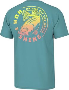 T-shirt à manches courtes imprimé Performance pour hommes, tissu tricoté graphique de pêche écologique à séchage rapide - Product Image 4