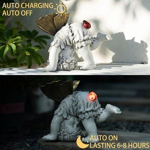 Ornamento Solare da Giardino a Forma di Fata Floreale in Resina per Patio e Prato - Product Image 2