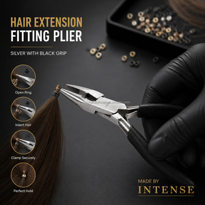 Pinzas para Extensiones de Cabello al por Mayor, Color Plata y Negro, Herramienta Profesional para Ajustar Anillos y Cuentas, para Salón de Belleza - Product Image 3