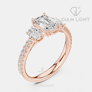 Bague de fiançailles en or blanc 14 carats avec diamant de laboratoire de 1,01 carat, coupe radiante, bague de mariée, certifiée IGI, bijoux fins, cadeau pour femme - Product Image 6