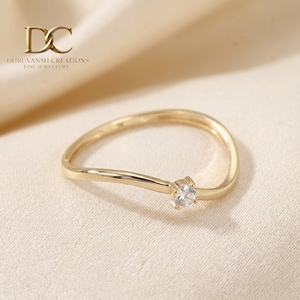 แหวนทองคำแท้ 14KT ประดับเพชรเลี้ยงในห้องปฏิบัติการ ดีไซน์หรูหรา สำหรับงานแต่งงานและงานเลี้ยง ผู้ผลิตขายส่งเครื่องประดับสำหรับผู้หญิง - Product Image 4