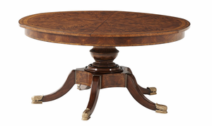 Circular <b>Extending</b> Mahogany <b>Dining</b> <b>Table</b> - Product Image 3