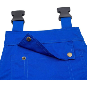 Combinaison de travail pour homme, salopette personnalisée OEM, salopette bleue pour homme, combinaison de travail avec sangles à boucle et plusieurs poches - Product Image 5