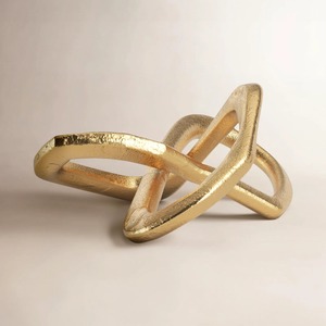 Modern Brass Geometric Sculpture Abstract Art Decor for Living Room Tabletop Minimalist Handmade Design - Product Image 6