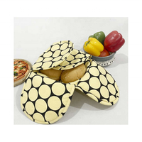 Panier à pain brodé en coton à pois rouge lavable organisateur écologique Table à manger garde le pain frais livraison directe en gros