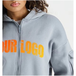 Sudaderas con Capucha para Mujer al por Mayor, Transpirables, Último Estilo, Color Sólido, Personalizadas con Bolsillos y Logotipo - Product Image 5