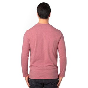 เสื้อยืดแขนยาวผู้ชาย คอโอ ผ้าฝ้าย สีพื้น ทรงปกติ สวมใส่สบาย ผ้าถัก - Product Image 3