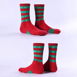 White Crew Basketball <b>Socks</b> With Black Stripes Breathable Cotton Adult Sports <b>Socks</b> Summer Regular Style - Product Image 6