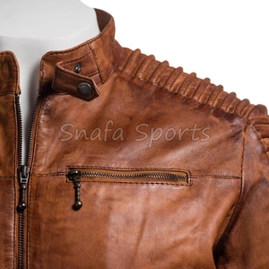 Fully Breathable And Quick Dry Fabric Made Men Leather Jacket Supplies And Quick Dry Leather Jacket For Men - Product Image 5