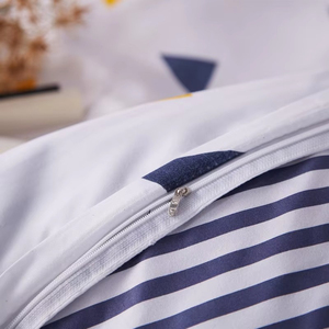 Parure de lit moderne à imprimé géométrique en coton 400TC, lavable toutes saisons, pour la maison - Product Image 2