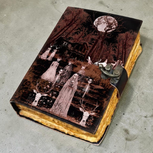 Grimorio de Cuero Personalizado para Halloween, Diario Gótico, Cubierta Impresa, Libro de Hechizos de 400 Páginas, Cuaderno de Brujería y Wicca - Product Image 6