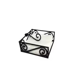 Porte-mouchoirs décoratif en métal pour table, finition argentée, option logo personnalisé, support durable et de collection pour la décoration de la maison et du bureau - Product Image 2