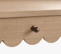 Table de toilette en bois pour enfants faite à la main avec un bord festonné élégant, meubles vietnamiens de haute qualité pour la vente en gros
