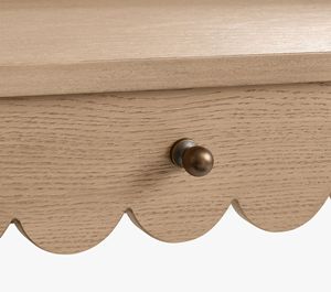 Handmade Kids Wooden Vanity <b>Table</b> with Elegant Scalloped Edge, High Quality Vietnam Furniture for Wholesale - Product Image 2