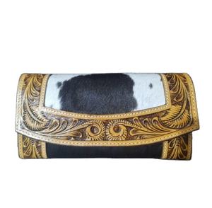 Autumn/Winter <b>Summer</b> Bohemian Artisanal Western Bifold Executive <b>Bag</b> Hand-Tooled Genuine Cowhide Indian Craftsmanship - Product Image 1