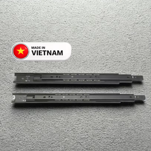 Modernos correderas de cajón de acero de 45 mm con cierre automático y extensión total de 3 pliegues para gabinetes de cocina, comedor, dormitorio y apartamento. - Product Image 1