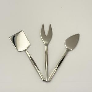 Juego de 3 utensilios para queso de acero inoxidable, cuchillo para queso hecho a mano, rebanador de queso con mango retorcido para servir queso - Product Image 3