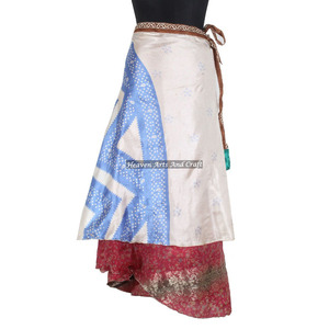 Faldas Mágicas Envolventes - 1 Falda, 100 Formas de Usarla, Vestido de 2 Capas Reversible, Sari de Seda Mágica, Falda Larga Envolvente de Seda - Product Image 6