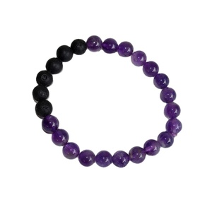 Trendy Luxury Fashion Jewelry Indian Manufacturer Amethyst Lava Stone Diffuser <b>Bracelet</b> Gemstone Beads for Anniversary Unisex - Product Image 1