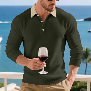 Vintage Plaid <b>Wool</b> Men's <b>Shirt</b> Retro Casual Breathable Stand Collar Long Sleeve Flannel Button Winter Outerwear Collection 160g - Product Image 4