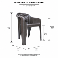 Chaise en plastique moderne, design diamant, non pliable, empilable, ergonomique, imperméable, pour solutions de salon