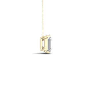 Pendentif Toi et Moi en Diamant de Laboratoire Certifié IGI, Taille Émeraude, Or 10K 14K 18K, Argent 925 935, Vente en Gros, Cadeau - Product Image 3