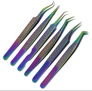 Pince à cils à pointe lisse en acier inoxydable pour extensions de cils, outil professionnel d'extension de cils 787 - Product Image 1