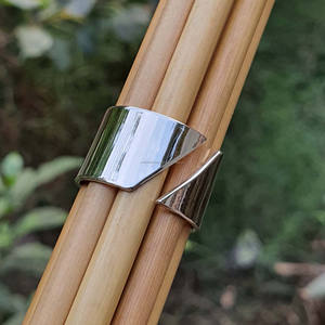 Joyas de Plata de Ley 925 grandes extra anchas de banda plana original India anillos ajustables banda de pulgar proveedores al por mayor - Product Image 5