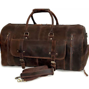 Bolsa de lona de cuero para actividades al aire libre, diseño moderno, bolsa de viaje para el trabajo, gimnasio, fitness y viajes de fin de semana - Product Image 1