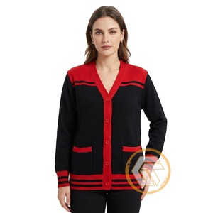 Cardigan d'hiver en acrylique brodé à col en V Delta, vêtements grecs de haute qualité pour la sororité Sigma, pulls respirants pour femmes - Product Image 1