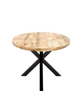 Mesa auxiliar redonda de lujo moderna, diseño de Metal de madera pequeño extraíble para el hogar, sala de estar o dormitorio, mesa de centro - Product Image 1