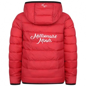Red Men's Hooded Zip-Up Puffer Jacket Waterproof & Windproof <b>Heated</b> Winter <b>Coat</b> <b>with</b> Canvas Fabric Casual Outerwear - Product Image 2