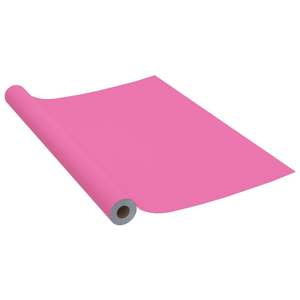 Película Autoadhesiva de PVC para Muebles, Color Rosa Brillante, 196.9"x35.4", Papel Tapiz Desprendible y Pegable - Product Image 2