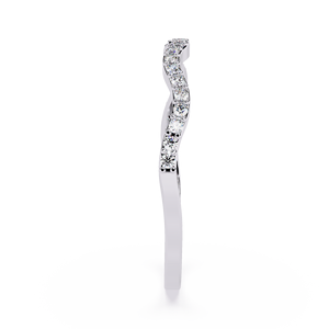 Anillo de Diamantes de Oro Blanco para Mujer, Corte Brillante Redondo, Color G Natural, Anillo de Boda Clásico - Product Image 3