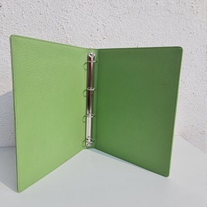 Ring <b>Binder</b> for Documents Premium Quality A4 Size PU <b>Leather</b> Ring <b>Binder</b> Handmade Green <b>Binder</b> with 4 Rings Document Folder - Product Image 2