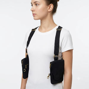 Pochette de ceinture en toile de coton de qualité export avec compartiments de rangement pour argent, passeport, cartes et téléphone, disponible à prix compétitif - Product Image 2