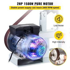 Levigatrice a Nastro e a Disco 3 in 1 a Velocità Costante 2HP 1500W 110V, Levigatrice da Banco di Grado Industriale 2'' x 82'' con 3 Mole Abrasive da 12 Pollici - Product Image 4