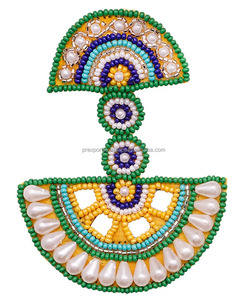 ต่างหูห้อยทรงเรขาคณิตหลากสีสไตล์โบฮีเมียนสำหรับทุกเพศ ประดับด้วยลูกปัดเม็ดเล็ก ลายดอกไม้ ตกแต่งด้วยมุกเทียม ของขวัญแฟชั่น - Product Image 3