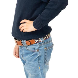 Cinturón de polo duradero con diseño textil tejido a mano y acabado en cuero, diseñado para ropa informal, estilo ecuestre y uso prolongado. - Product Image 3