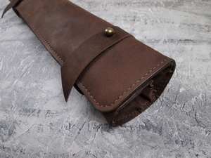 Sac de Rangement Enroulable en Cuir de Haute Qualité pour Couteaux de Chef et Outils Multiples - Vente en Gros LKR-0275 - Product Image 3